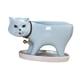 thumbnail image 2 of Maceta con forma de gato, artesanía artística, cactus, decoración del hogar, soporte para bonsái, flor de porcelana Azul, 2 of 9