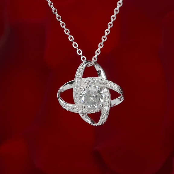 Love Knot Necklace, 925 Sterling Silver Necklace, Necklace for Women, Chariot Jewelry