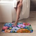 thumbnail image 4 of 1pc Colorful Flowers Absorbent Non-Slip Bathroom Thickened Flannel Rug Decor,Soft,Quick Drying,Suitable For Indoor/outdoor Use,Bathrooms,Bedrooms,Kitchens,Terrace,Laundry Rooms,16"x24", 4 of 9