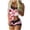 49#Red, variant on Taylonsss Womens Printed Lace Camisole And Patchwork Shorts Pajama Set Casual Comfortable Lounge Wear For Home Vacation