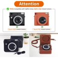 thumbnail image 3 of Étui de Protection Instantané Compatible avec Fujifilm Instax Square SQ40, Sac en Cuir PU Premium avec Sangle Amovible Réglable (Marron), 3 of 4