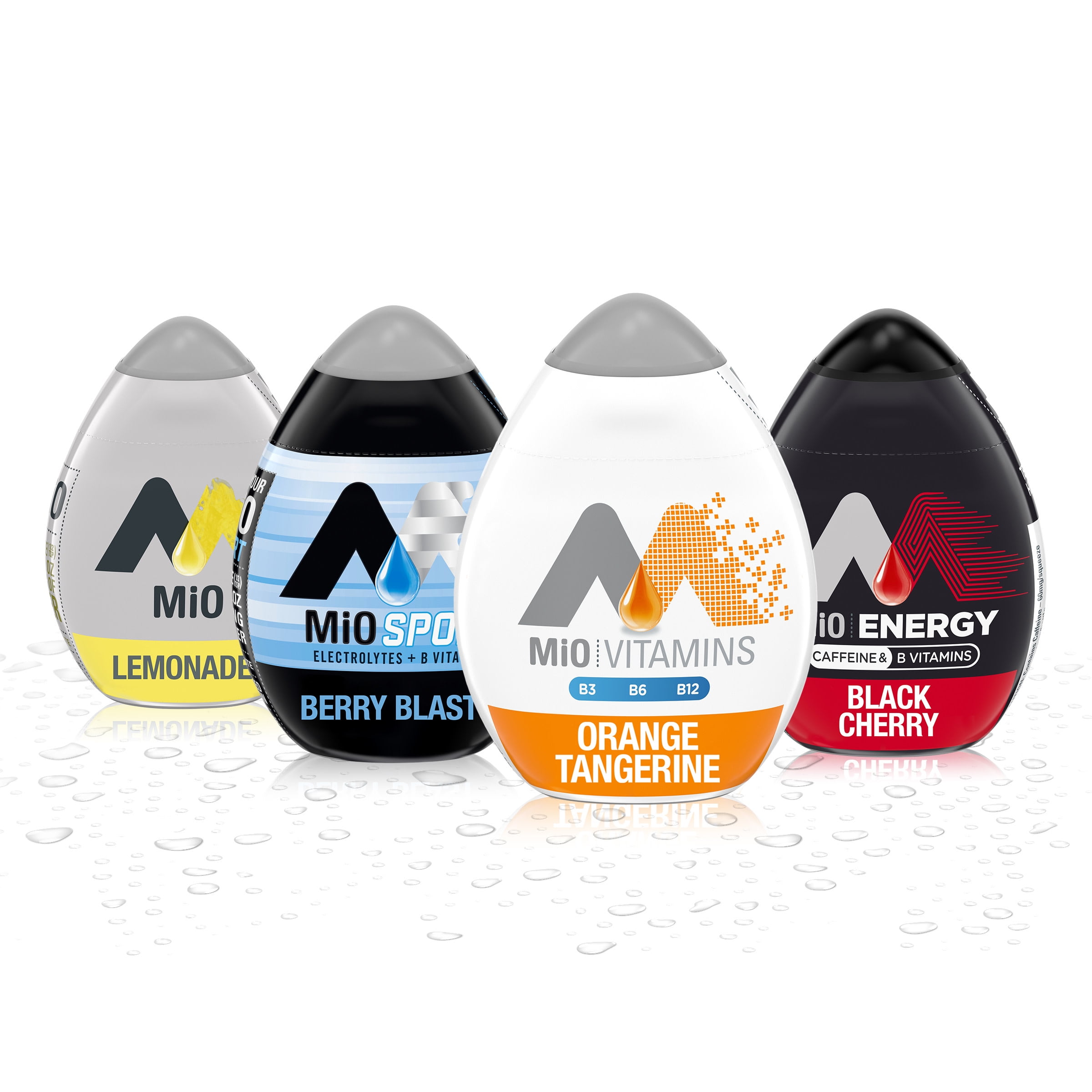 MiO Sugar Free Water Enhancer Variety Pack: Lemonade, Berry Blast, Orange Tangerine & Black Cherry, 4 ct Pack, 1.62 fl oz Bottles