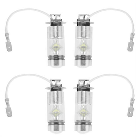 4Pcs 6000K White LED H3 100W 2323 Car Fog Light Bulb DRL