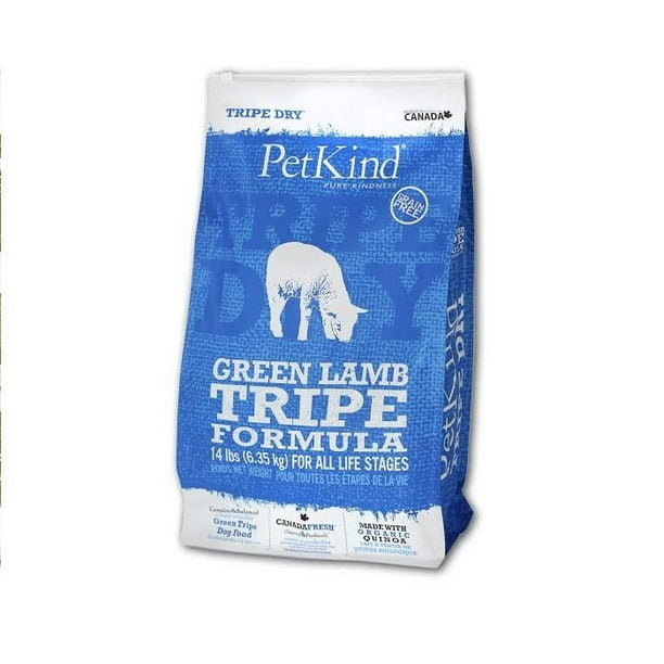 Petkind Tripe Dry GrainFree Green Lamb Tripe Dry Dog Food, 6 Lb