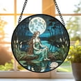 thumbnail image 7 of Pawberry Rusalka Window Hanging Stained Glass, Rusalka Suncatchers for Windows Stained Glass, Stained Glass Rusalka suncatcher, 7 of 7