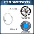thumbnail image 3 of Unique Bargains Car Wheel Hub Centric Rings Wheels Center Shaft Shock Absorbing Hubrings Aluminum Alloy Silver Tone Durable OD 68.1mm to ID 66.6mm, 3 of 7