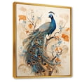 thumbnail image 2 of Designart "Enchanted Flowers With Vintage Fantasy Peacock" Animals Peacock Floater Framed Wall Art Living Room, 2 of 5
