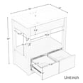 thumbnail image 6 of 30" Bathroom Vanity with Sink, Freestanding Bathroom Vanity Cabinet with Open Storage Shelf and Two Drawers, Brown, 6 of 7