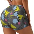 thumbnail image 2 of Kdxio Geometric Print Workout Shorts for Women Seamless Soft Smooth Gym Yoga Scrunch Active Shorts, 2 of 9