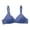 Blue, variant on Soft Cotton Wire-Free Bra for Middle-Aged Elderly Women Seamless Full Coverage Wireless Everyday Brassiere with Adjustable Straps Coffee L