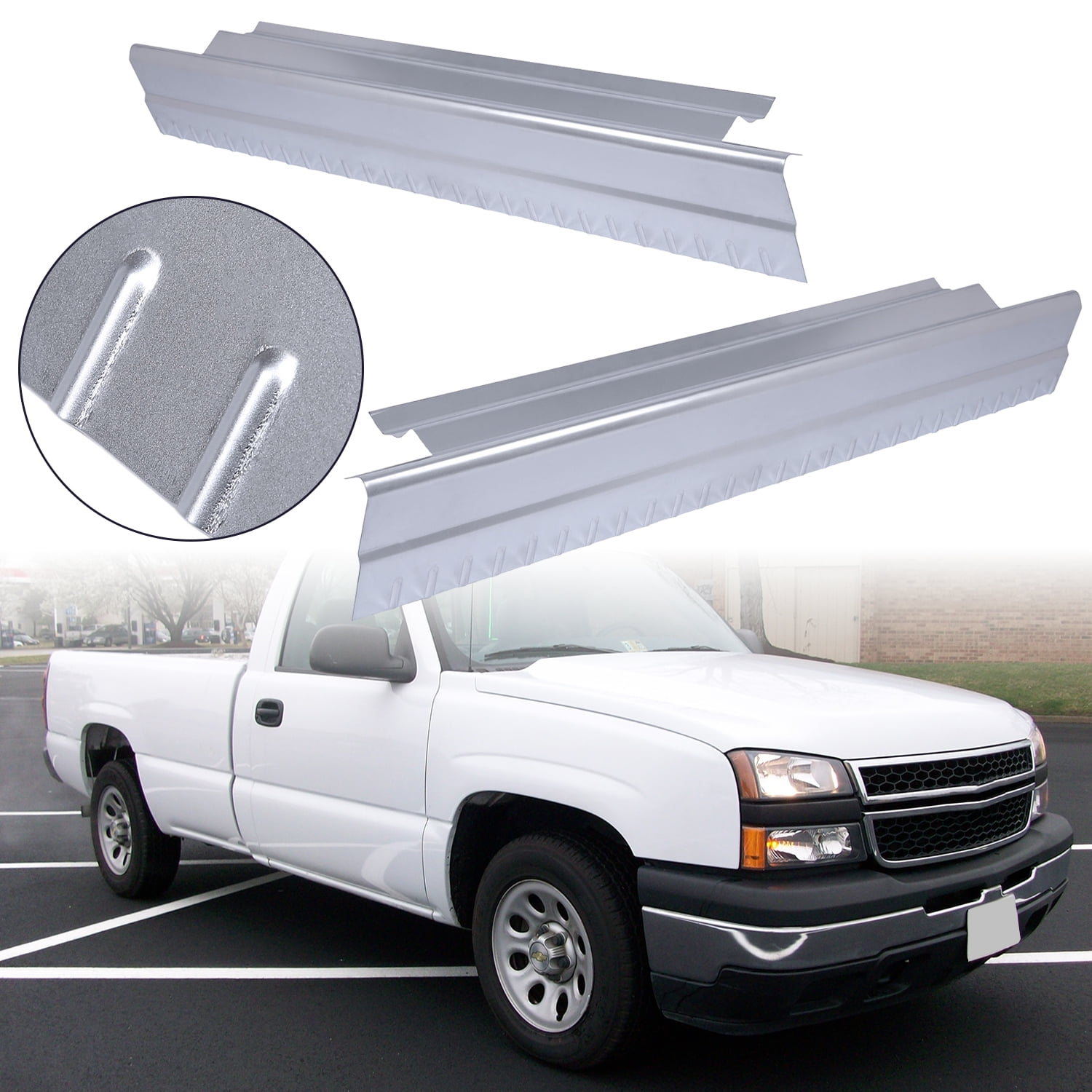 Ecotric Outer Rocker Panels for 19992007 Chevy Silverado Sierra 2 DOOR Standard Regular Cab