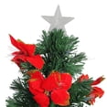 thumbnail image 3 of 3' Pre-Lit Medium Fiber Optic Red Poinsettias Artificial Christmas Tree - Multicolor Lights, 3 of 6