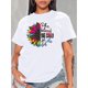 thumbnail image 1 of Chic Sunflower & Leopard Print T-Shirt for Women - Casual Fashion, Crew Neck, Short Sleeve, Breathable Polyester - Perfect for Spring/Summer, 1 of 7