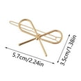 thumbnail image 2 of Metal Bow Hairpins Elegant Hair Clips For Women Girls Stylish Barrettes Minimalist Hair Accessories Hair Pin Fashion Bows, 2 of 4