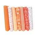 thumbnail image 1 of Hot 7pcs Cotton Cloth Craft Fabric Bundle Fabric DIY Sewing Quilting Pattern 50\*50/25x25cm Orange 50*50cm, 1 of 9