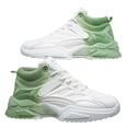 thumbnail image 2 of AUDeals Men's Gradient Sneakers, High Top Athletic Shoes with Mesh Breathable Comfort for Walking and Running (Green, 8), 2 of 4