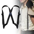 thumbnail image 3 of Segolike Suspenders for Men, Versatile Comfortable Pants Utility Elastic Lightweight Suspender for Dance Group Business Commuting Wedding Dress Up Black, 3 of 8
