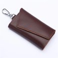 thumbnail image 1 of Multifunction Key Bag Housekeeper Holders Leather Keychain Men Women Buckle Keys Organizer Case, 1 of 4