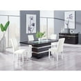 Global Furniture Dining Chair, Glossy WhitePVC