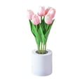 thumbnail image 2 of FENGGHAO Mothers Day Tulip Night Light 6 Heads Pink Artificial Flower LED Lamp with Vase Dimmable Rechargeable Table Centerpiece Home Decor, 2 of 7