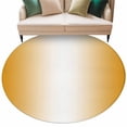 thumbnail image 2 of Orange Ombre Large Round Rug 8 FT, Non Slip Living Room Area Carpet, Orange White Gradient Modern Abstract Art Washable Soft Circle Rug Non-Shedding Floor Carpet for Bedroom Office Dining Room, 2 of 9