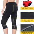 thumbnail image 4 of Santic Women's Cycling Shorts Padded Bicycle Capris Biking Pants Bike Tight Breathable, 4 of 5