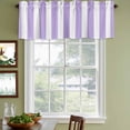 thumbnail image 3 of Purple Striped Curtain Valances for Windows, Kitchen Valance Window Treatments Panel 2 Pack, Modern Farmhouse Purple White Stripes Rod Pocket Short Curtains for Bathroom Bedroom 54 x 18 Inch, 3 of 8