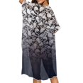 thumbnail image 3 of HELLHERO Skull Pattern Bikini Coverups Polyester Loose Free Size Long Kimono Swimsuit Cover Up for Women, 3 of 5