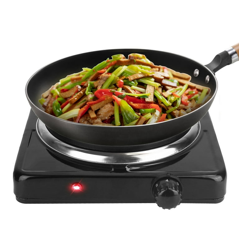 1500W Electric Single Burner, iMounTEK Portable Heating Hot Plate Stove  Countertop RV Hotplate with Non Slip Rubber Feet 5 Temperature Adjustments