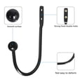 thumbnail image 5 of 2 Pack Black Wall Mounted Curtain Hooks Heavy Duty Metal Decorative Window Curtain Tie Back Holder Curtain Holdbacks Curtain Holder With Screws, 5 of 9