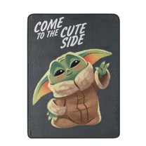 Disney Star Wars - The Mandalorian Cute Side Charcoal Grogu Micro Throw (46 x 60)