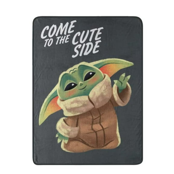 Disney Star Wars - The Mandalorian Cute Side Charcoal Grogu Micro Throw (46 x 60)