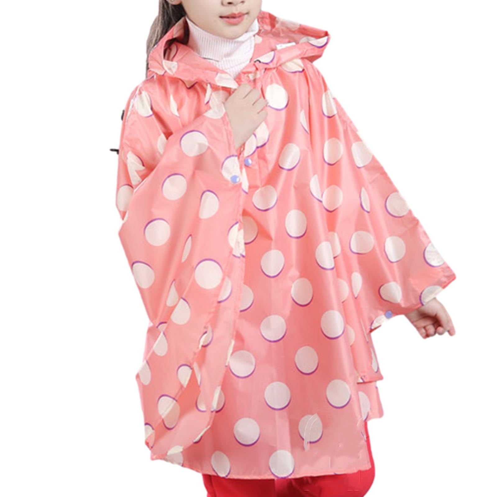WREESH Kids Girls Boys Rain Coats Waterproof Rain Jacket Hooded Rain
