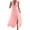 Pink, variant on Fesfesfes Ladies Solid Color V-Neck Dress Women Gowns Cross Split Long Sleeve Gown Dress Plus Size $10
