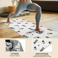 thumbnail image 4 of White Cow Colorful Moo Pattern Hot Yoga Mat Towel Non Slip for Hot Yoga - Quick-Drying Yoga Mat Cover with 4 Corner Pockets with Travel Bag - Hot Yoga Towel Non Slip 74"x26", 4 of 6