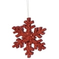thumbnail image 1 of Vickerman 30 Pouces Flocon de Neige Rouge Pailleté Ornement de Noël, 1 of 2
