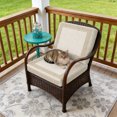 thumbnail image 3 of Outdoor Patio Cushion Covers 4 Pack Beige Vintage Patio Chair Cushion Covers with Ties and Zipper Abstract Art Linen Brown Greek Key Waterproof Outdoor Seat Cushion Covers for Patio Furniture 24"x24", 3 of 5