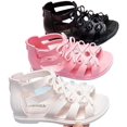 thumbnail image 3 of Roman Style Girls Summer Sandals Beach Sandals Outdoor Rubber Sandals Black, 3 of 4