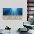 thumbnail image 3 of Light In Water Canvas Art Deep Ocean Picture Wall Art Blue Sea Framed Painting Wall Decor For Home Office Bedroom Reeady to Hang, 3 of 6