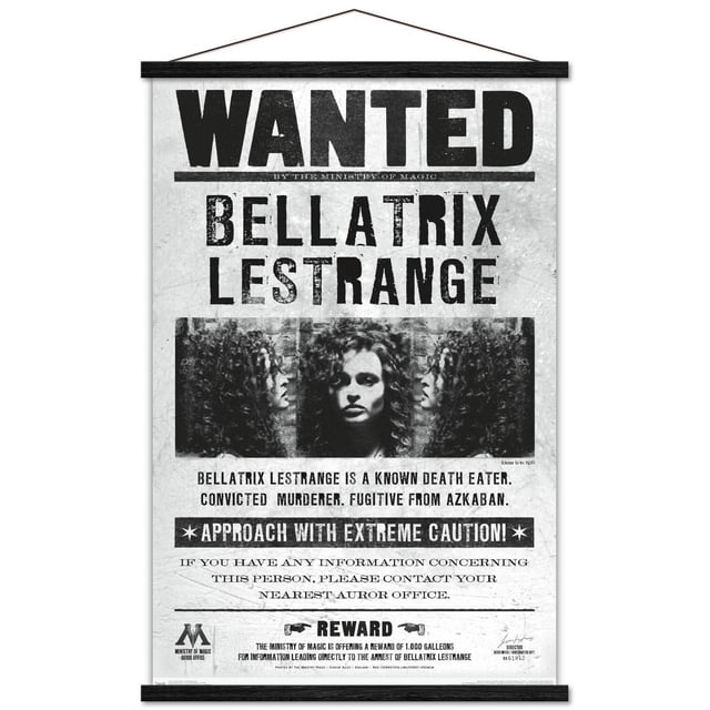 Le monde des sorciers: Harry Potter - Bellatrix Wanted Poster