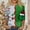 Dark Green, variant on LINMOUA Grinch Costume Women's Fashion Casual Cropped Sleeves Christmas Grinch Printed Round Neck Shirt Dark Green 2XL