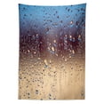 thumbnail image 3 of Ambesonne Nature Tablecloth Rectangular Table Cover, Rainy Day Window Effect, 60"x84", Blue Tan Brown, 3 of 4
