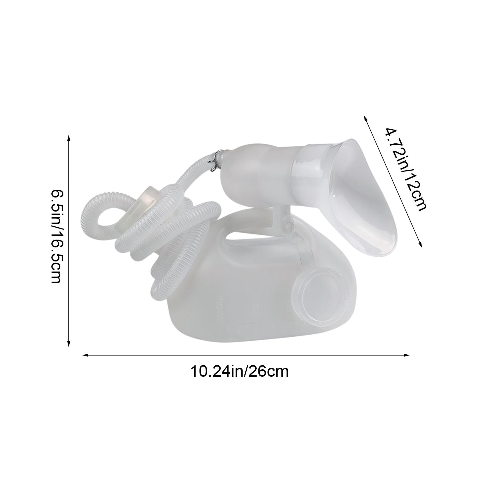 2L Large-Capacity Adult Nighttime Urinal, Unisex Leak-Proof Urine Collector with 1.4m Hose, Odor Control Bedridden Patient Potty, Detachable Easy-Clean Plastic