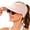 Pink, variant on Women's UPF 50+ Sun Visor Ponytail Hat Open Top Breathable Hollow Cutout Visor for Women Jogging and Gardening