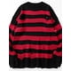 thumbnail image 2 of Suéteres de rayas Punk Unisex para mujer, Jersey suelto de gran tamaño con agujeros, ropa de calle Harajuku, Invierno, 2 of 3
