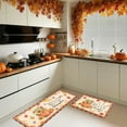 thumbnail image 5 of Tunhigl 2-Piece Fall Decor Rugs Set (48x16"/24x16") - Pumpkin & Maple Leaf Non-Slip Floor Mats for Halloween/Thanksgiving- Waterproof Easy-Clean Decor for Kitchen, Bathroom, Porch & Entryway, 5 of 6