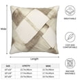 thumbnail image 2 of Multi-Size Linen Sofa Pillow Cover Invisible Zipper Open And Close Strong Use For Sofa Chair Garden Sofa Car Beige Checked Hand-Drawn Sketch_3 16"X16", 2 of 8