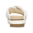 thumbnail image 2 of SAM EDELMAN Womens White 1" Platform Ruched Padded Aida Round Toe Wedge Slip On Leather Slide Sandals 6 M, 2 of 3