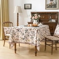thumbnail image 5 of Pink Tablecloth,Wrinkle Resistant French Vintage Tablecloth Print with Foral,Decor Square Table Cloth for Thanksgiving,Dining Room,Home,Kitchen 67" × 67"-Dewey A, 5 of 8