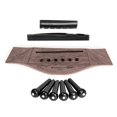 thumbnail image 1 of Juego de clavijas y cejuelas para puente de guitarra acústica, palisandro, almohadillas para cuerdas superiores e inferiores, accesorios para guitarra., 1 of 4